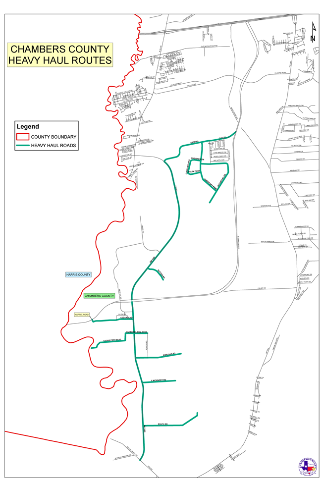 Chambers County Permit Map